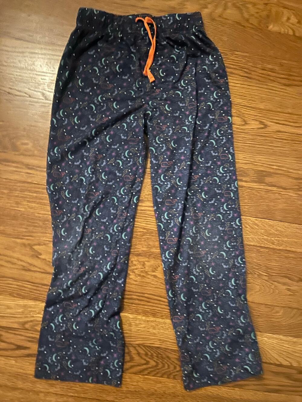 Vineyard Vines Kids Small 8 Blue Halloween Whale Moon Constellation Pajama Pants